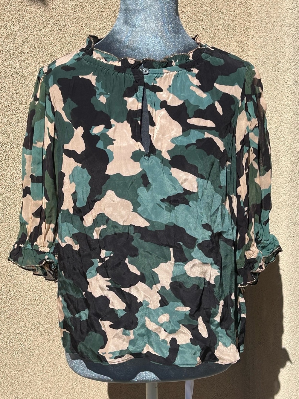 Velvet by Graham & Spencer Camouflage Blouse
